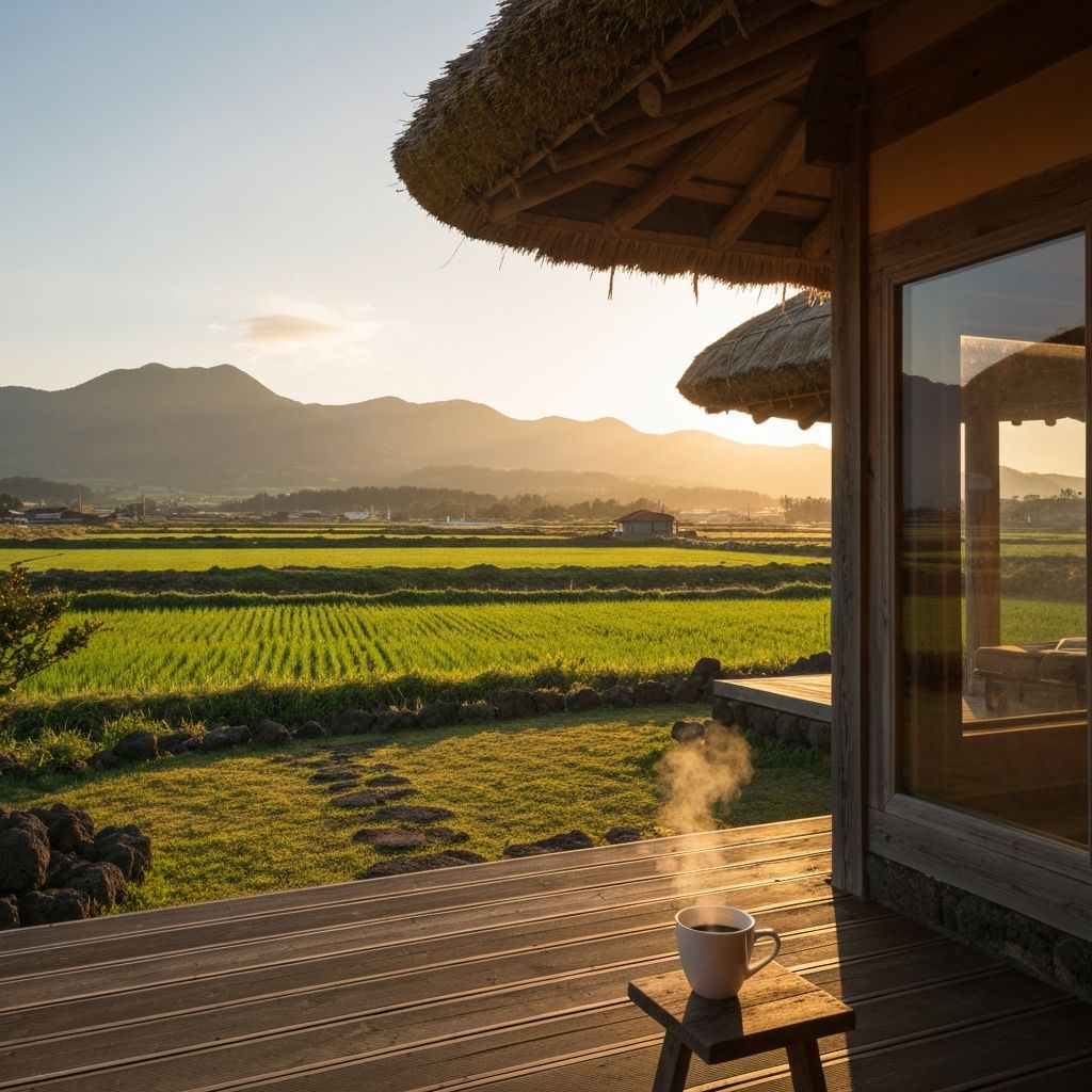 제주 시골 아침 풍경