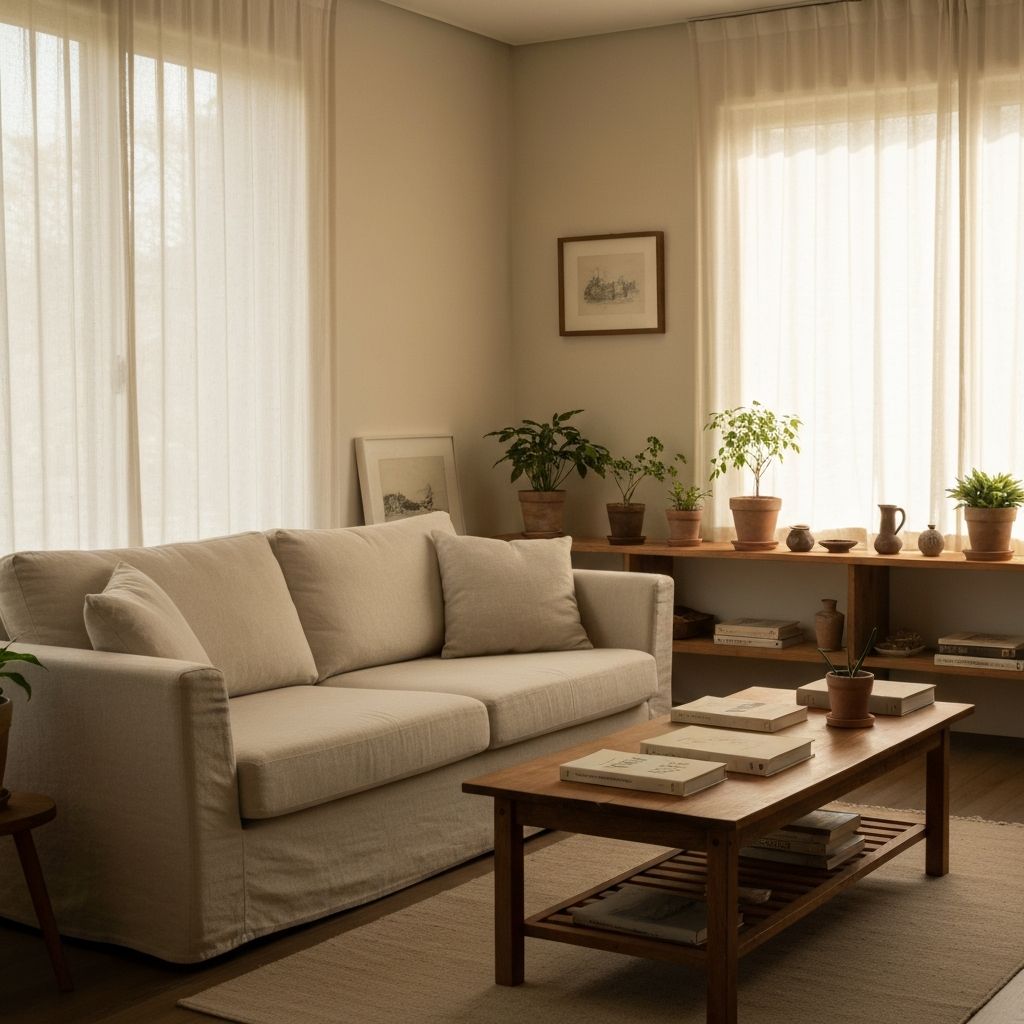 따뜻한 거실 공간